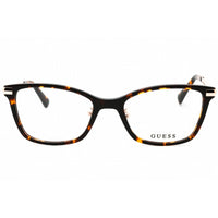 Guess Women's Eyeglasses - Rectangular Shape Dark Havana Acetate Frame | GU2890-D 052 ,