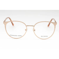 Guess Women's Eyeglasses - Round Shape Pale Gold Metal Full Rim Frame | GU2913 032 ,