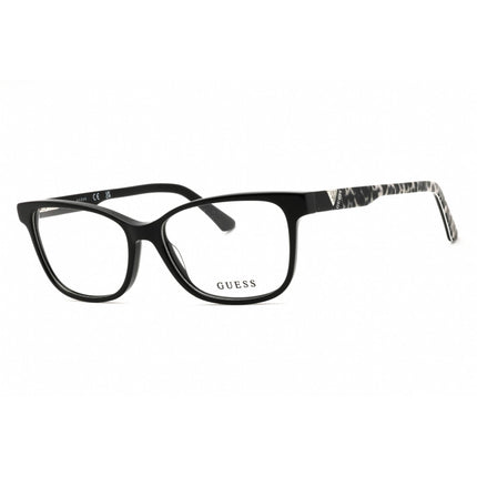 Guess Women's Eyeglasses - Rectangular Shape Shiny Black Acetate Frame | GU2943 001 ,