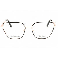 Guess Women's Eyeglasses - Cat Eye Shape Black/Gold Metal Full Rim Frame | GU2952 005 ,