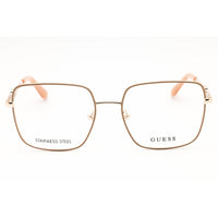 Guess Women's Eyeglasses - Rectangular Shape Beige Metal Full Rim Frame | GU2953 059 ,
