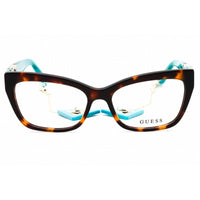 Guess Women's Eyeglasses - Cat Eye Havana/Blue Acetate Full Rim Frame | GU2960 056 ,