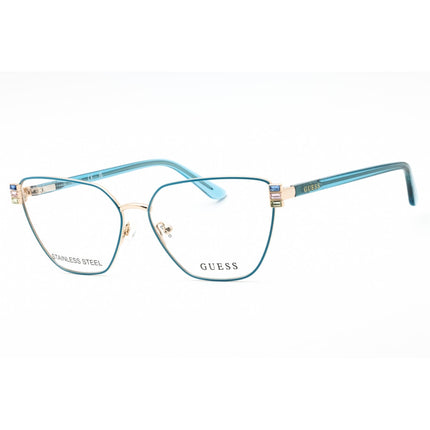 Guess Women's Eyeglasses - Cat Eye Shape Blue Metal Full Rim Frame | GU2969 092 ,