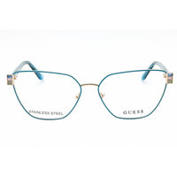 Guess Women's Eyeglasses - Cat Eye Shape Blue Metal Full Rim Frame | GU2969 092 ,