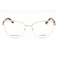 Guess Women's Eyeglasses - Cat Eye Shape Gold/Brown Metal Full Rim Frame | GU2982 024 ,
