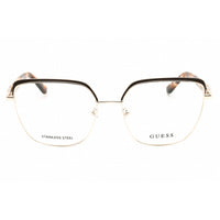 Guess Women's Eyeglasses - Dark Brown/Black/Beige Metal Full Rim Frame | GU2983 050 ,