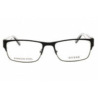 Guess Men's Eyeglasses - Rectangular Shape Matte Black Metal Frame, 54mm | GU50082 002 ,