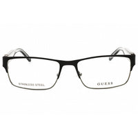 Guess Men's Eyeglasses - Rectangular Shape Matte Black Metal Frame, 56mm | GU50082 002 ,