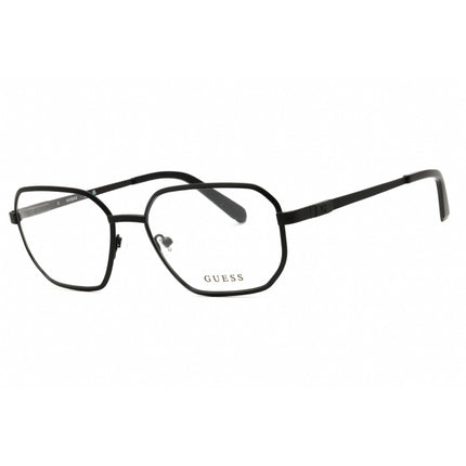 Guess Men's Eyeglasses - Oval Shape Matte Black Metal Full Rim Frame | GU50240 002 ,