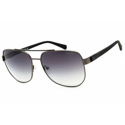 Guess Men's Sunglasses - Shiny Gunmetal Metal Navigator Full Rim Frame | GU00015 08C ,