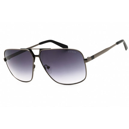 Guess Men's Sunglasses - Shiny Gunmetal Metal Navigator Full Rim Frame | GU00070 08B ,