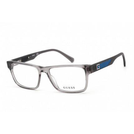 Guess Men's Eyeglasses - Grey/Other Acetate Rectangular Full Rim Frame | GU50018 020 ,