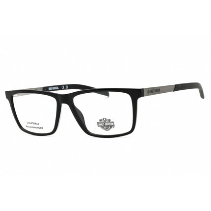 Harley Davidson Men's Eyeglasses - Shiny Black Rectangular Full Rim | HD00013 001 ,