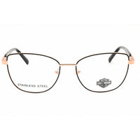 Harley Davidson Women's Eyeglasses - Shiny Black/Shiny Rose Gold Frame | HD0575 001 ,