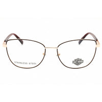Harley Davidson Women's Eyeglasses - Bordeaux/Other Metal Cat Eye Frame | HD0575 071 ,