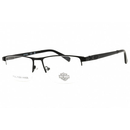 Harley Davidson Men's Eyeglasses - Matte Black Metal Rectangular Frame | HD0787 002 ,