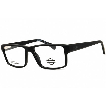 Harley Davidson Men's Eyeglasses - Matte Black Square Full Rim Frame | HD0982 002 ,