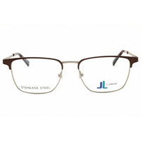 J. Landon Men's Eyeglasses - Matte Dark Brown Metal Square Full Rim | JL50008 049 ,