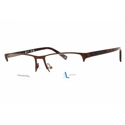 J. Landon Men's Eyeglasses - Matte Dark Brown Metal Rectangular Frame | JL50009 049 ,