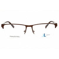 J. Landon Men's Eyeglasses - Matte Dark Brown Metal Rectangular Frame | JL50009 049 ,