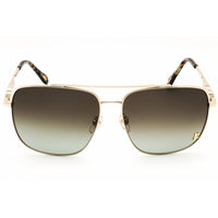 Just Cavalli Unisex Sunglasses - Rectangular Light Gold Metal Frame | SJC030 0493 ,