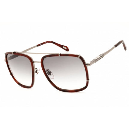 Just Cavalli Unisex Sunglasses - Rectangular Red Havana Metal Frame | SJC030V 09JC ,