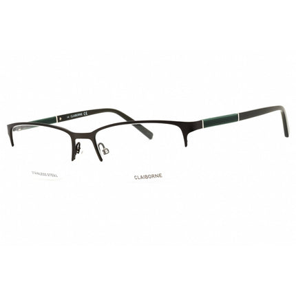 Liz Claiborne Men's Eyeglasses - Olive Metal Rectangular Half Rim | Cb 225 0DT8 00 ,
