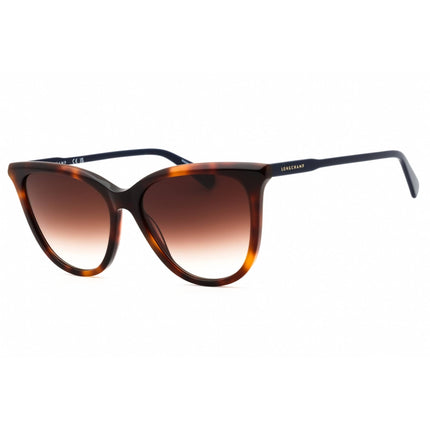 Longchamp Women's Sunglasses - Havana Acetate Cat Eye Full Rim Frame | LO718S 230 ,