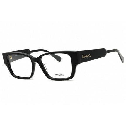 Max & Co Women's Eyeglasses - Rectangular Shiny Black Acetate Frame | MO5095 001 ,