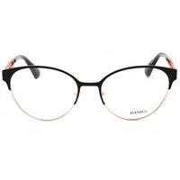 Max & Co Women's Eyeglasses - Oval Shiny Black Metal Full Rim Frame | MO5124 001 ,