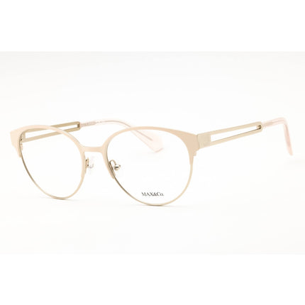 Max & Co Women's Eyeglasses - Oval Shape Ivory Metal Full Rim Frame | MO5124 025 ,