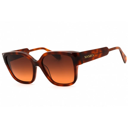 Max & Co Women's Sunglasses - Dark Havana Acetate Square Full Rim Frame | MO0075 52F ,