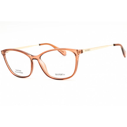 Max & Co Women's Eyeglasses - Shiny Light Brown Cat Eye Full Rim Frame | MO5083 045 ,