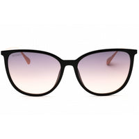 Max & Co Women's Sunglasses - Shiny Black/Gold Oval Full Rim Frame | MO0078 01B ,