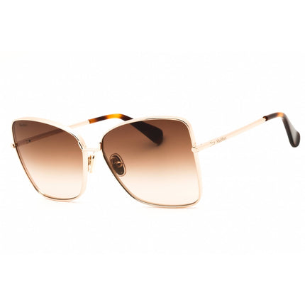 Max Mara Women's Sunglasses - Shiny Rose Gold Metal Butterfly Full Rim | MM0097 28F ,