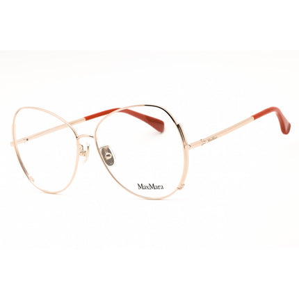 Max Mara Women's Eyeglasses - Shiny Rose Gold Metal Butterfly Full Rim | MM5001-H 028 ,