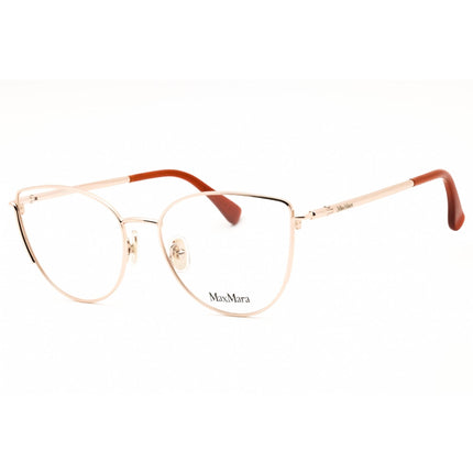 Max Mara Women's Eyeglasses - Shiny Rose Gold Metal Cat Eye Full Rim | MM5002 028 ,