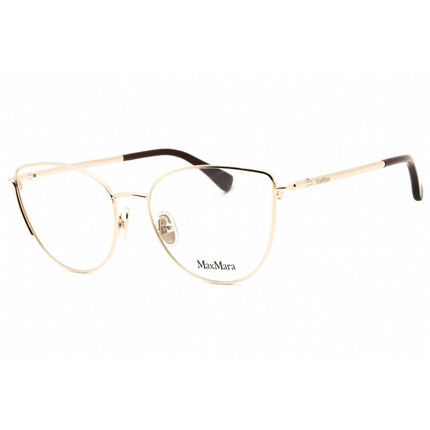 Max Mara Women's Eyeglasses - Pale Gold Metal Cat Eye Full Rim Frame | MM5002 032 ,