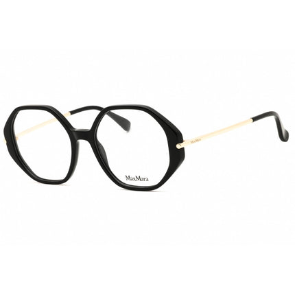 Max Mara Men's Eyeglasses - Shiny Black Acetate Geometric Full Rim Frame | MM5005 001 ,