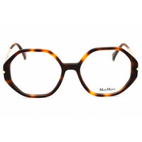 Max Mara Women's Eyeglasses - Dark Havana Acetate Geometric Full Rim | MM5005 052 ,
