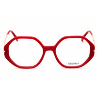 Max Mara Women's Eyeglasses - Shiny Red Acetate Geometric Full Rim Frame | MM5005 066 ,