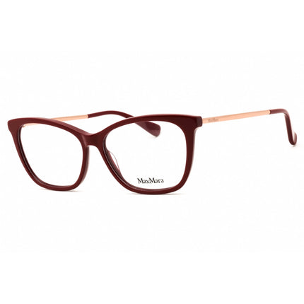 Max Mara Women's Eyeglasses - Shiny Red Acetate Cat Eye Full Rim Frame | MM5009 066 ,