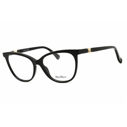 Max Mara Women's Eyeglasses - Shiny Black Acetate Cat Eye Full Rim Frame | MM5018 001 ,
