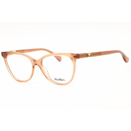 Max Mara Women's Eyeglasses - Shiny Light Brown Acetate Cat Eye Full Rim | MM5018 045 ,