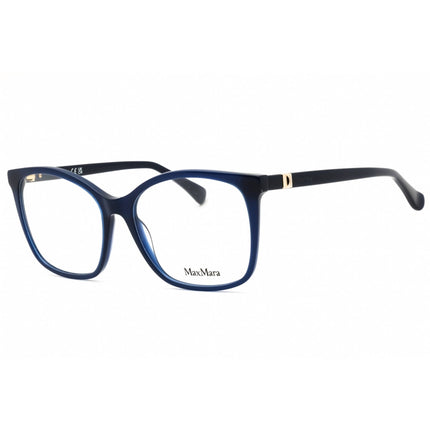 Max Mara Women's Eyeglasses - Shiny Blue Acetate Cat Eye Full Rim Frame | MM5023 090 ,