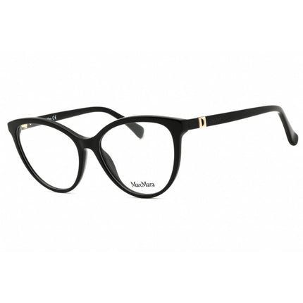 Max Mara Women's Eyeglasses - Shiny Black Acetate Cat Eye Full Rim Frame | MM5024 001 ,
