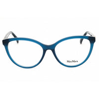 Max Mara Women's Eyeglasses - Shiny Blue Acetate Cat Eye Full Rim Frame | MM5024 090 ,