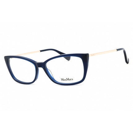 Max Mara Women's Eyeglasses - Shiny Blue Acetate Cat Eye Full Rim Frame | MM5026 090 ,