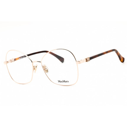 Max Mara Women's Eyeglasses - Shiny Rose Gold Metal Butterfly Full Rim | MM5033 028 ,