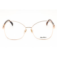 Max Mara Women's Eyeglasses - Shiny Rose Gold Metal Butterfly Full Rim | MM5033 028 ,